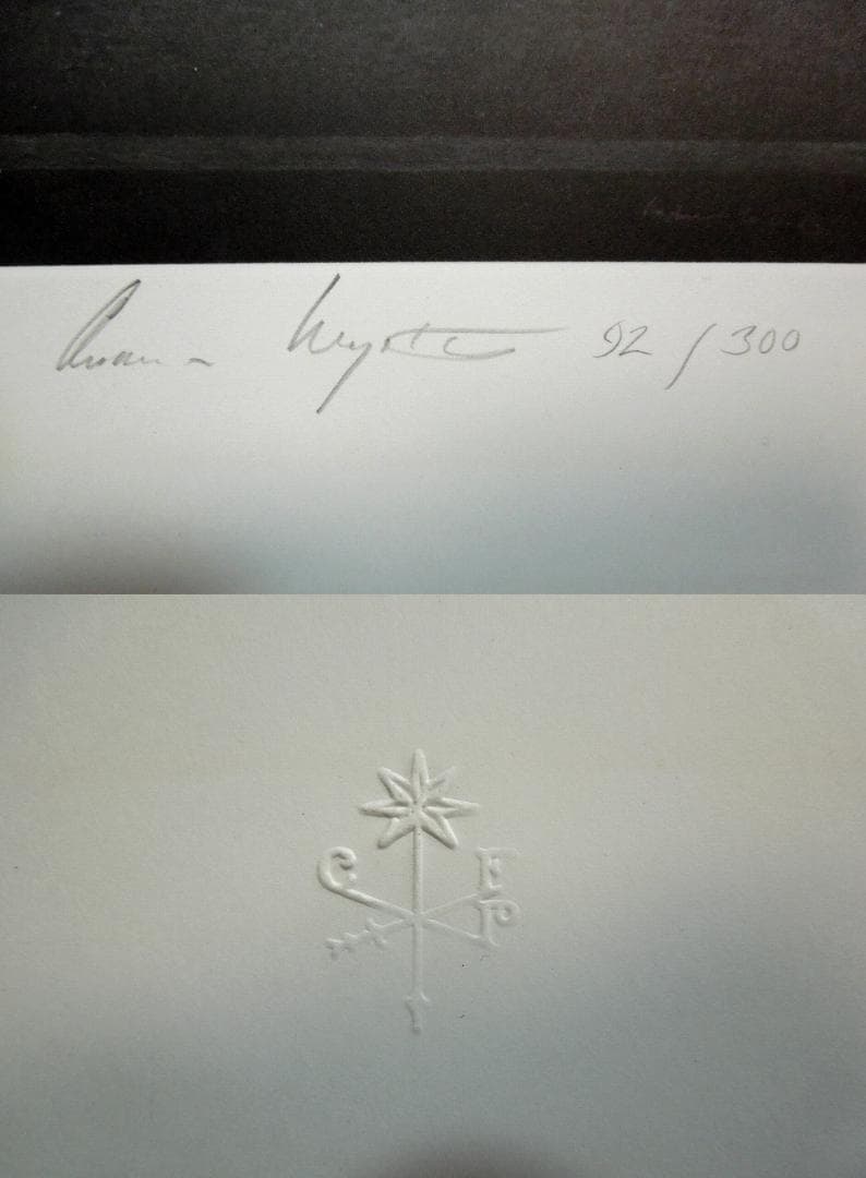 レア 210万円 真作 アンドリュー・ワイエス 直筆サイン アメリカ 写実