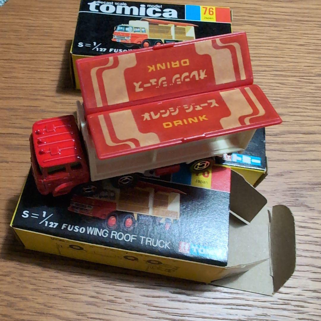 tomica 76 FUSO WING ROOF TRUCK 3個 外箱付き