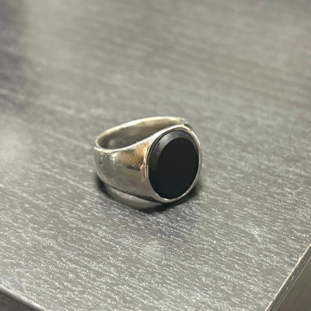 【最安値】TOM WOOD ブラックオニキス　オーバル　サイズ50