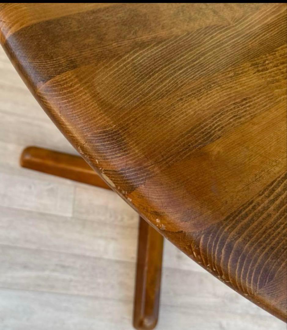 専用出品　希少カリモク　木製 円形ダイニングテーブル　オシャレなラウンドテーブル