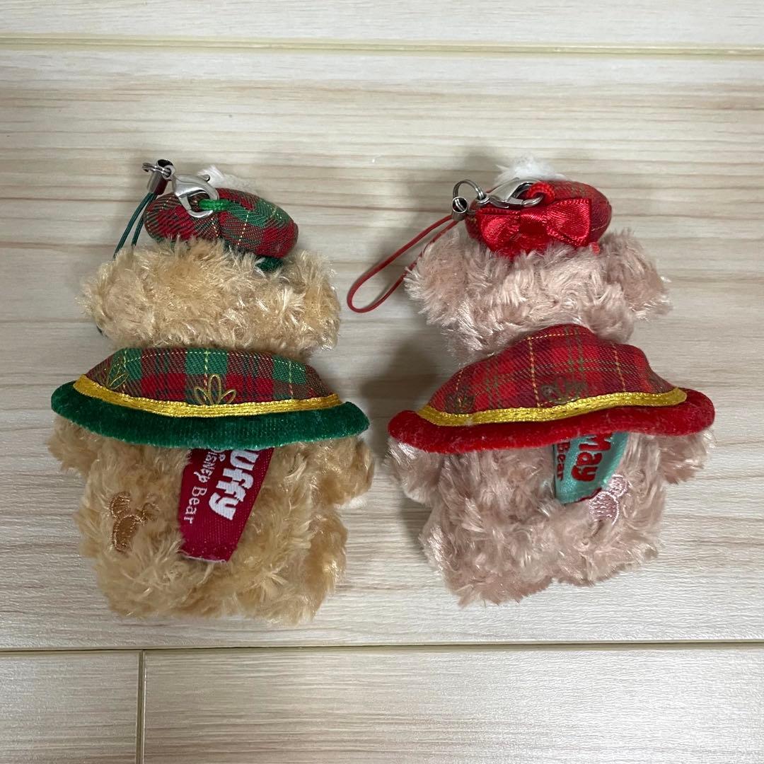 ダッフィー シェリーメイ ぬいぐるみストラップ ベレー帽 クリスマス