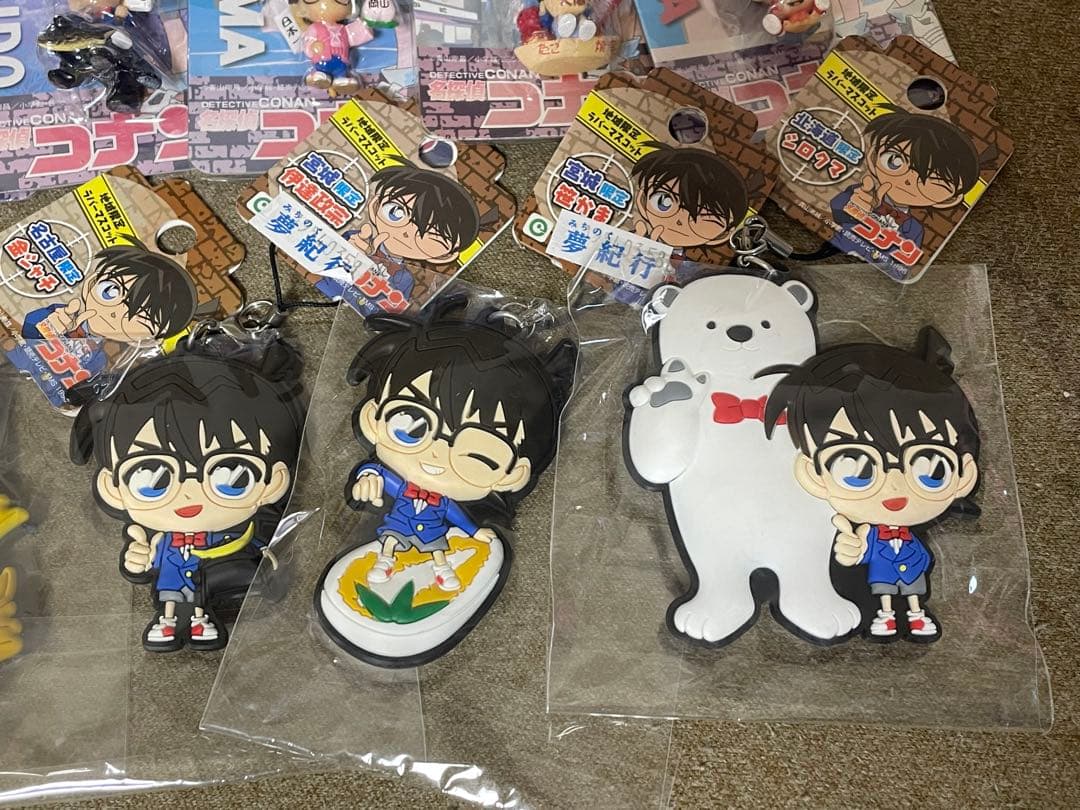【まとめ売り】ご当地　コナン　根付けストラップ　ラバーマスコット
