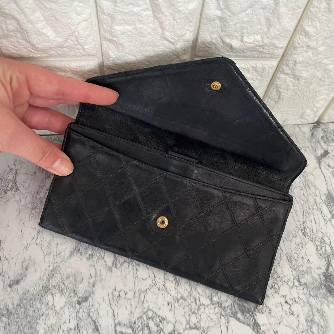 美品 CHANEL シャネル ビコローレ ラムスキン 長財布 - メルカリ