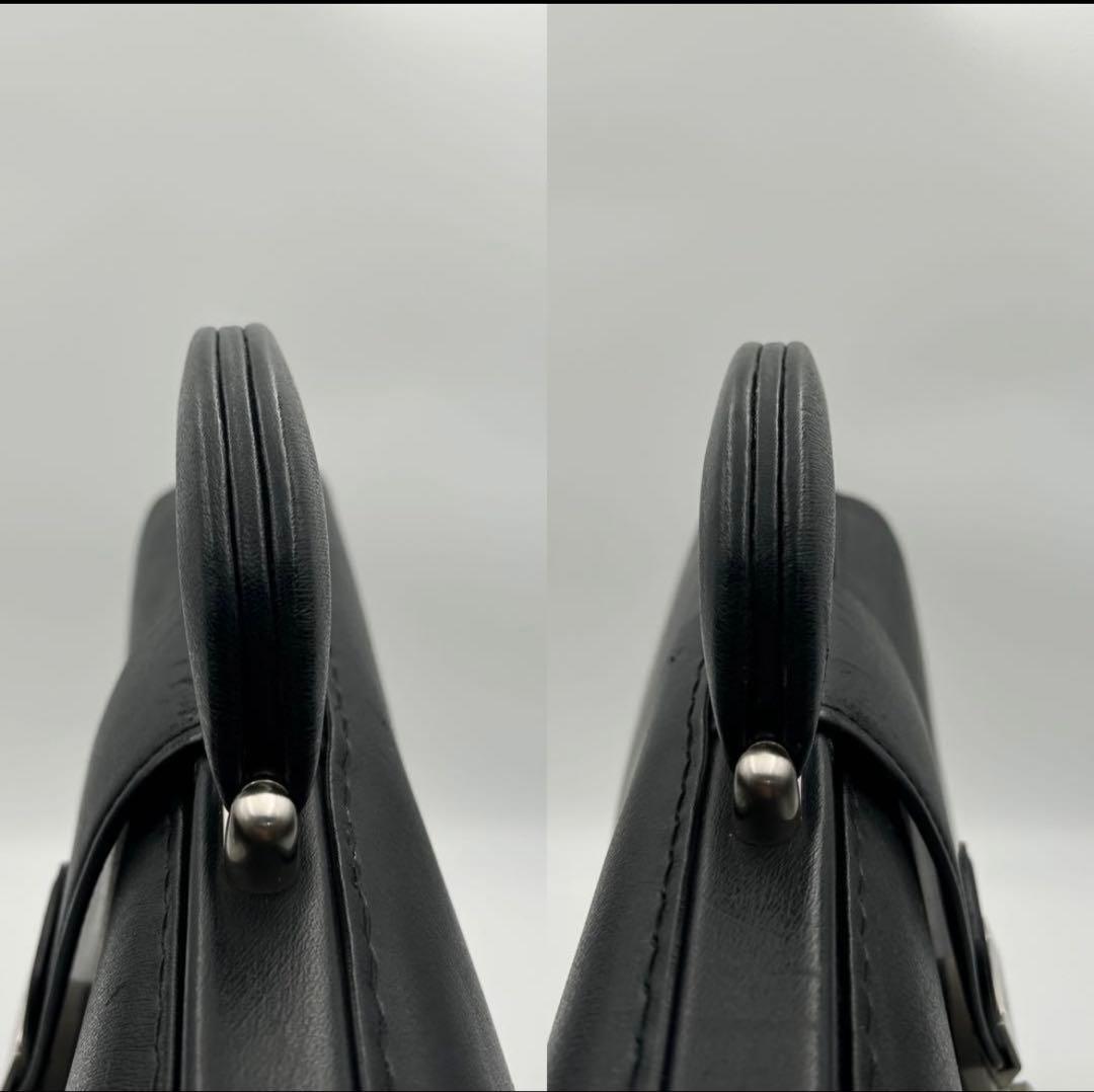 美品✨ アクアスキュータム ダレスバッグ クラブチェック レザー ブラック 鍵