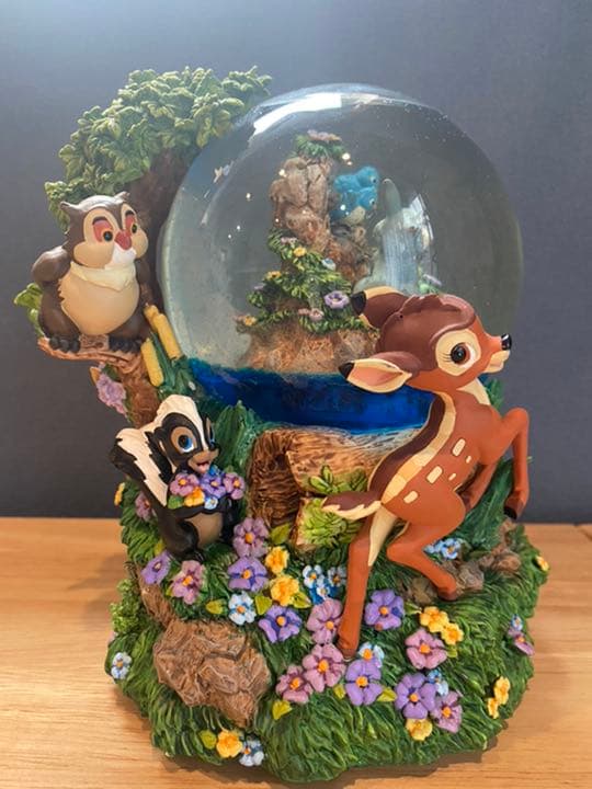 バンビ オルゴール 滝が流れる スノードーム ディズニー