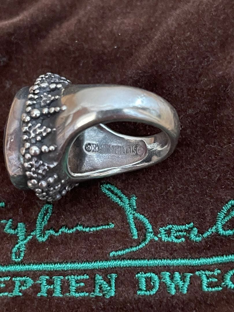 STEPHEN DWECK ローズクォーツ　シルバー　リング　9号　デュエック