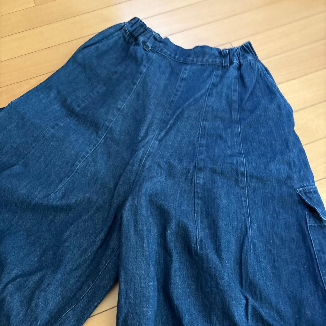 ネストローブ　コットンデニムバレルパンツ