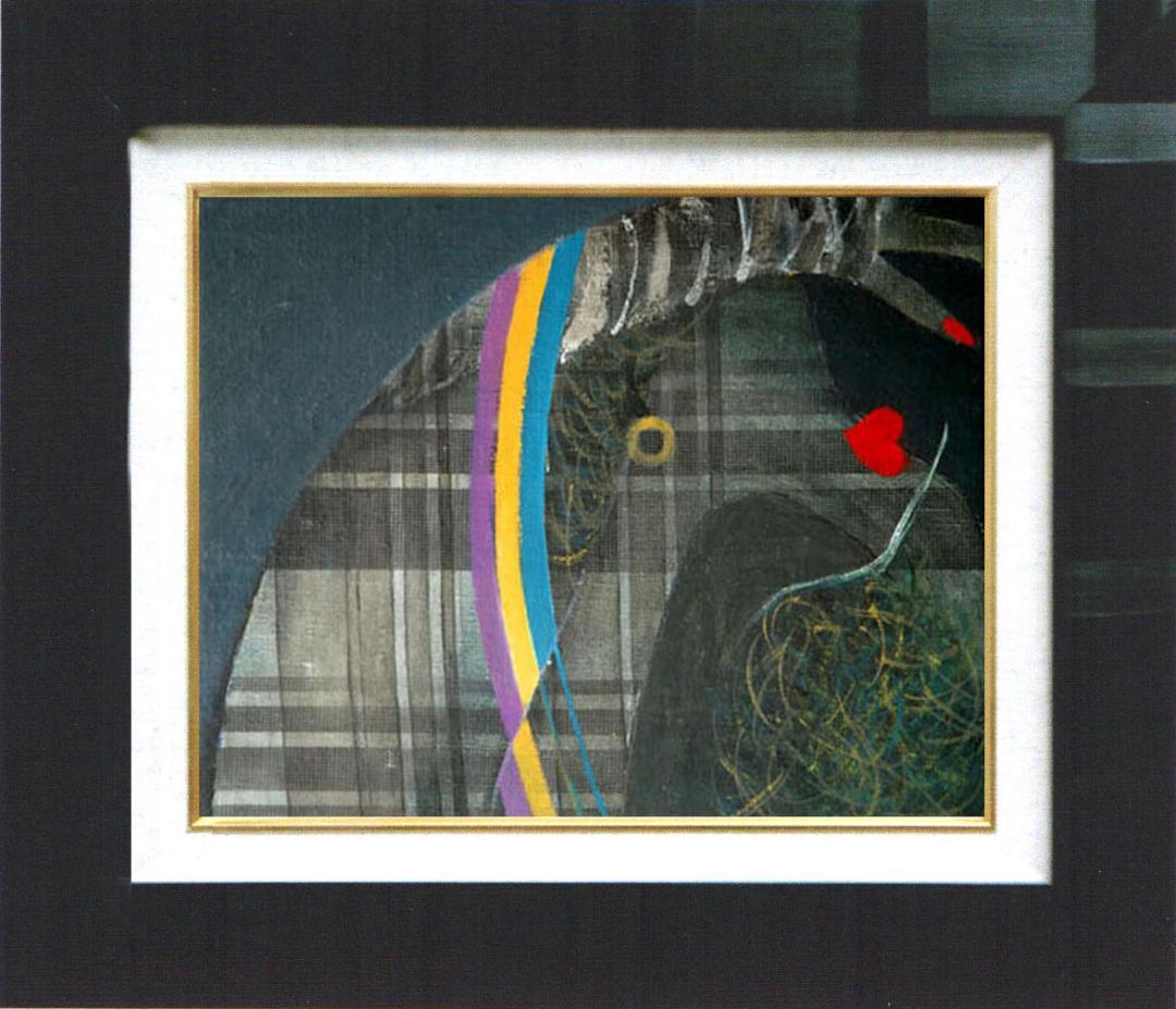 メルカリ 絵画　絵　 額付き ( 銀) 油絵　F4-052413 　愛しい女たち