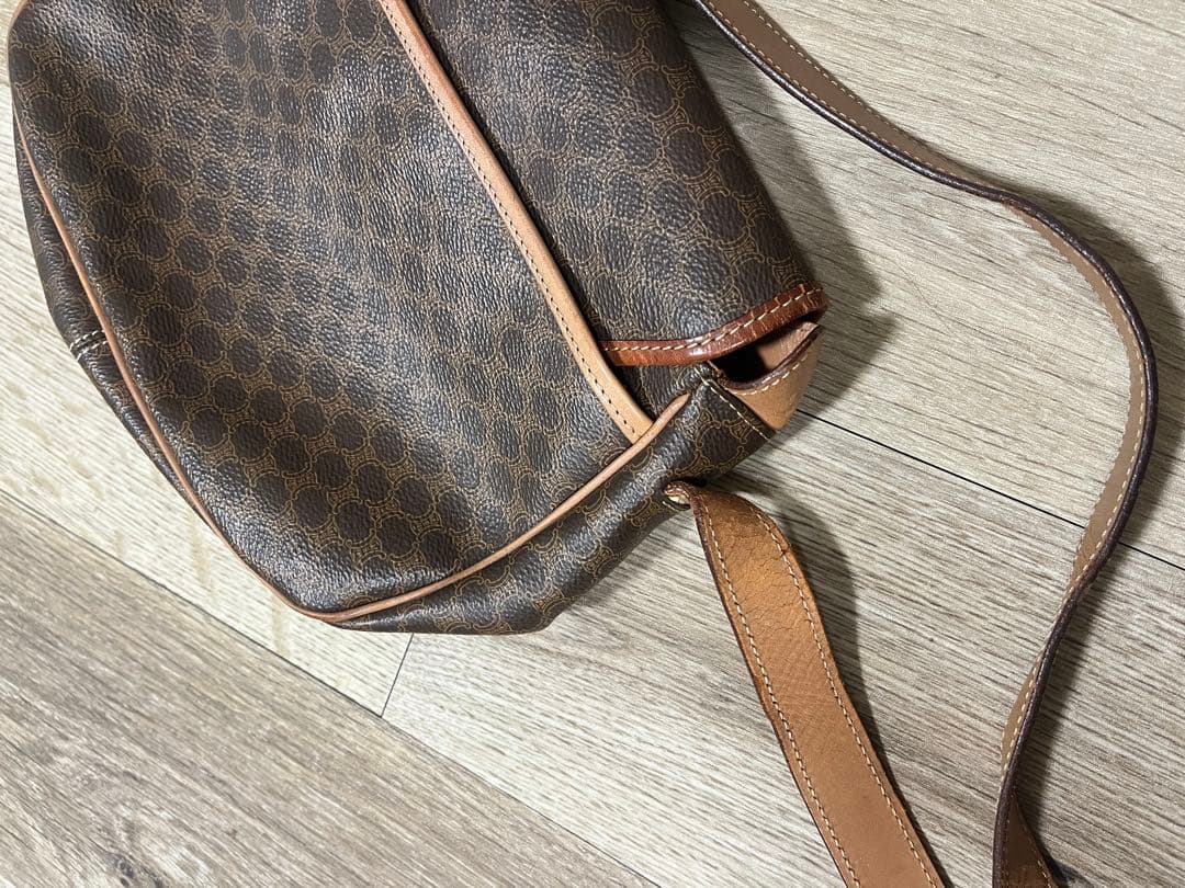 タ*マ様 CELINE セリーヌ マカダム フラップ ショルダーバッグ ブラウン