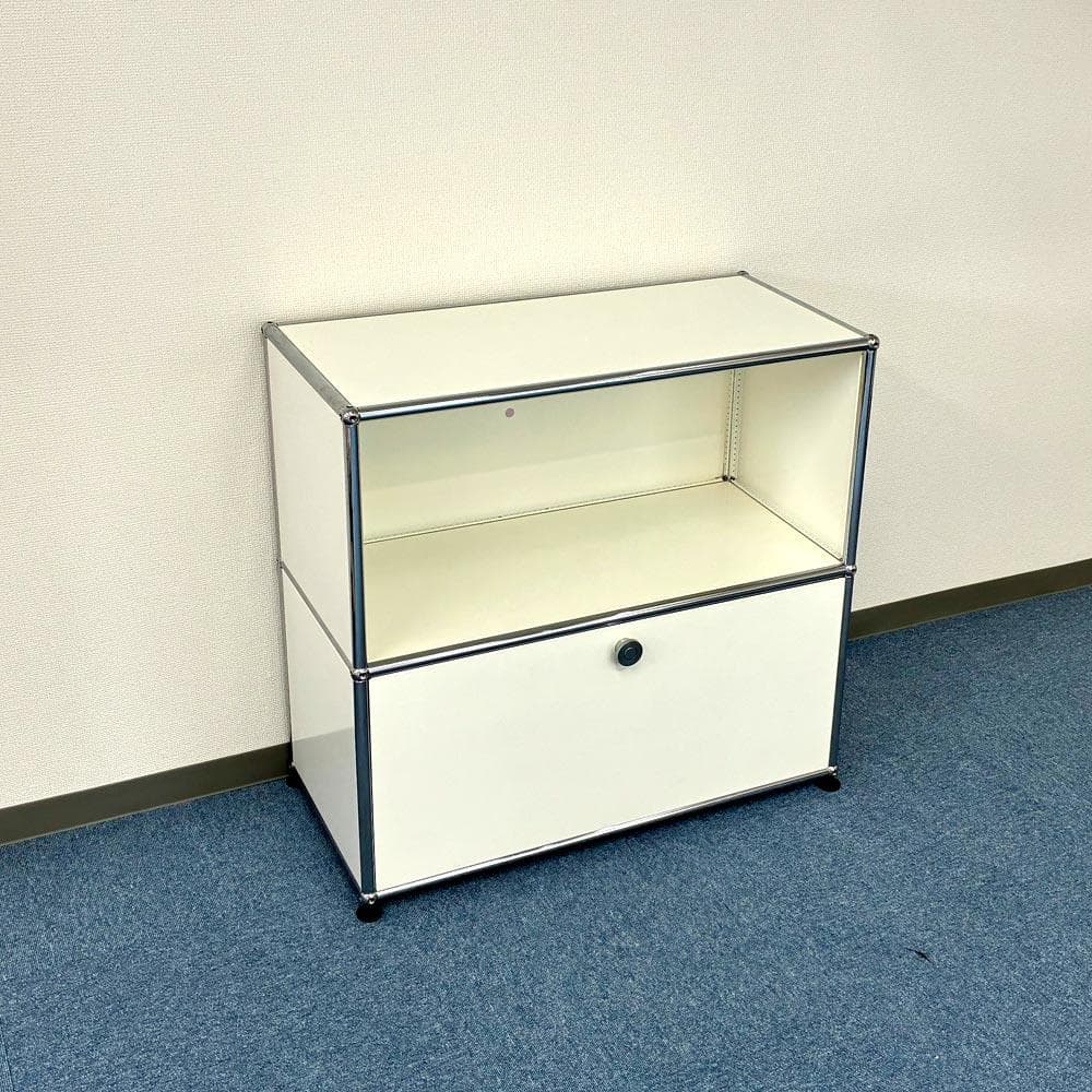 中古 USMハラー｜キャビネット テレビボード 2列2段 ピュアホワイト