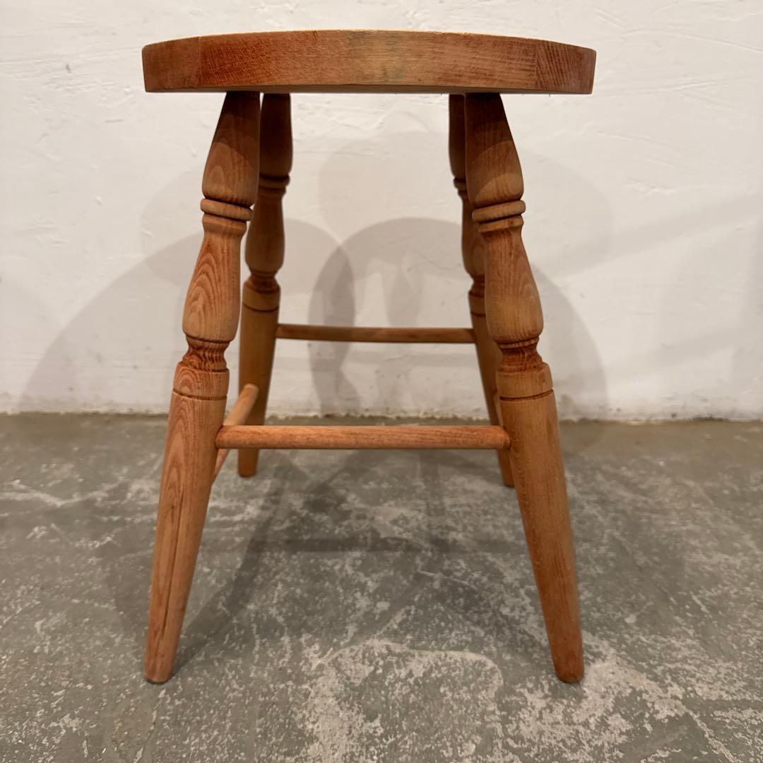 erina様木製　ラウンド　スツール　剥離　2