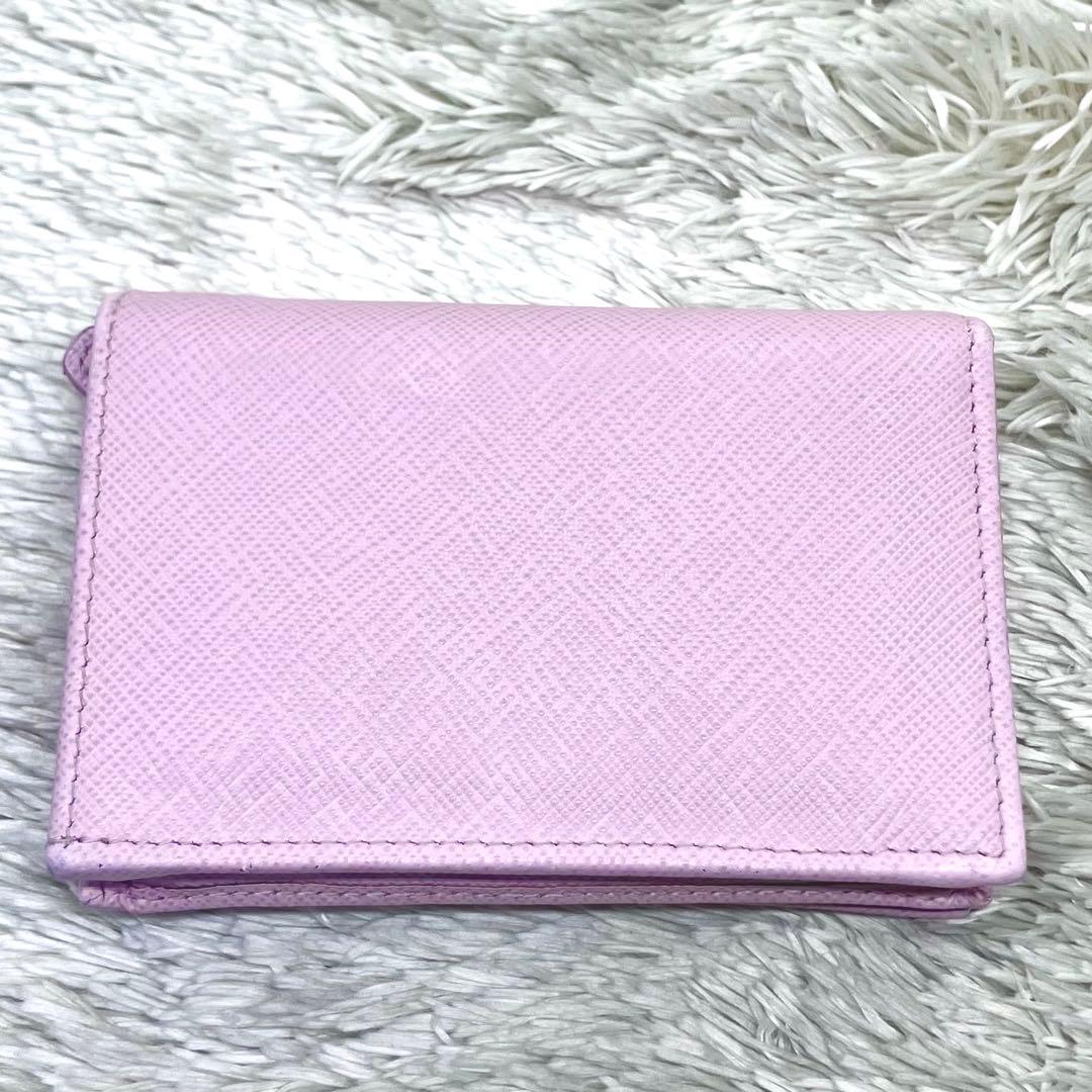 現行極美品✨ PRADA RFID内蔵 二つ折り財布 サフィアーノ 三角ロゴ