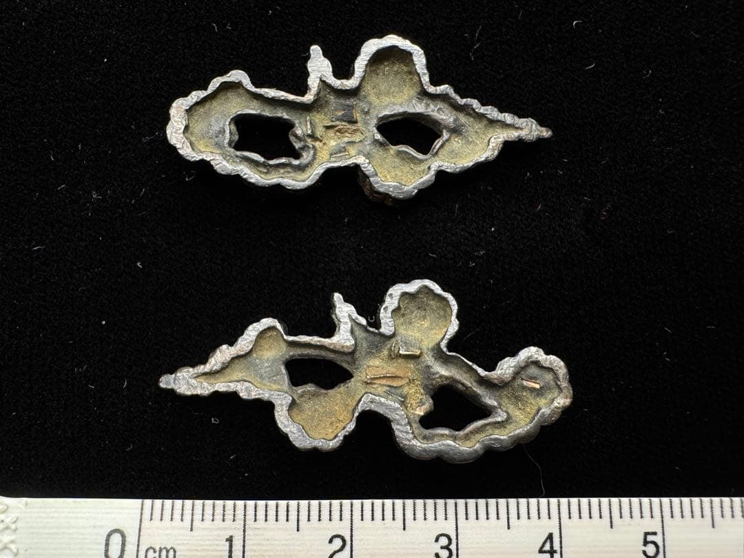 目貫 無銘 赤銅地 山葵図 桐箱 日本刀 刀装具 骨董 古美術 江戸時代 時代物