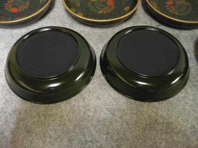 金縁 蒔絵 菊に小鳥 銘々皿 10枚 [B31532] 金縁 蒔絵 菊に小鳥 銘々