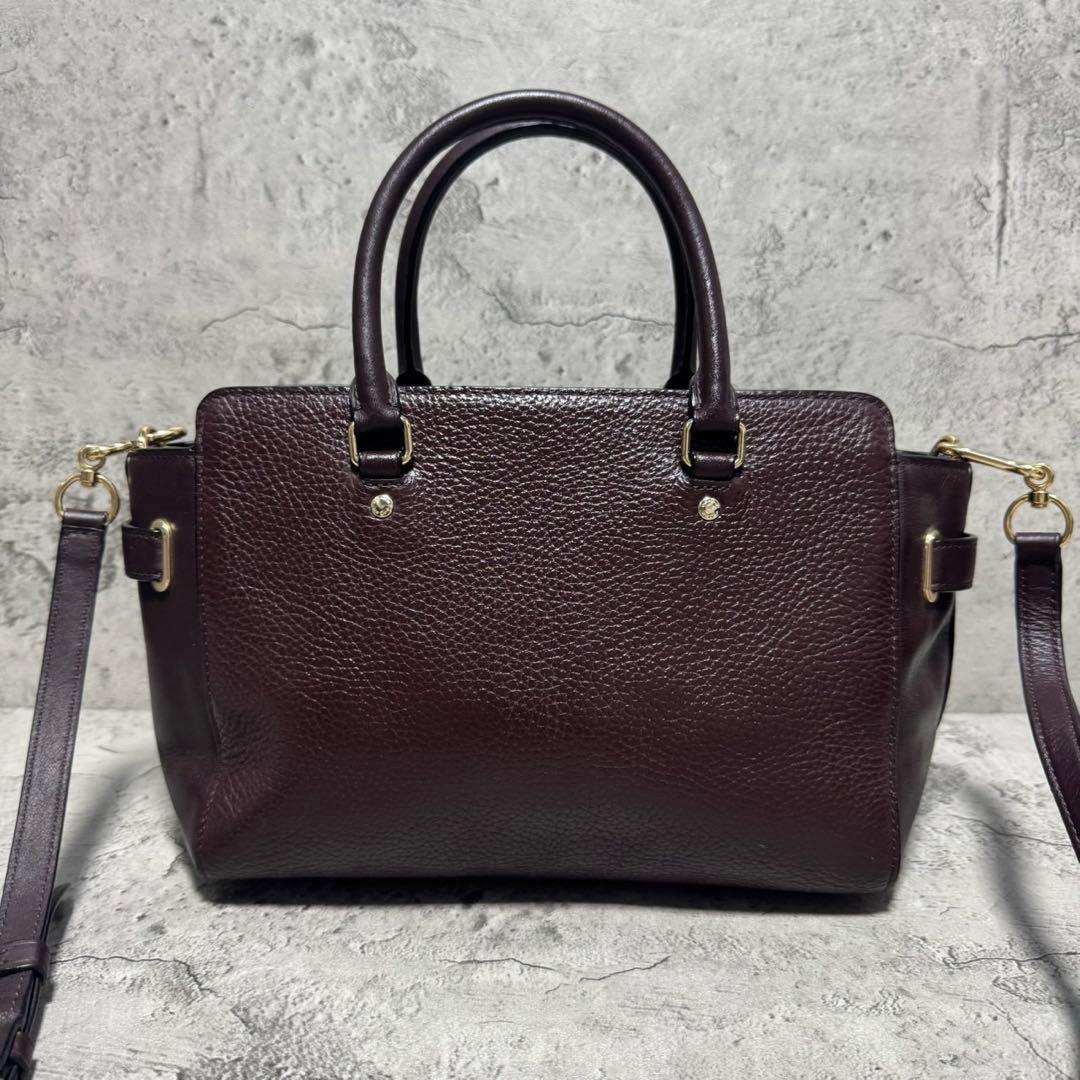 極美品✨️コーチ 2way ショルダーバッグ スワッガー シボ革 レザー ボルドー