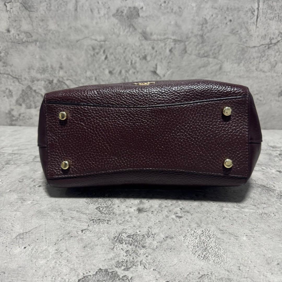 極美品✨️コーチ 2way ショルダーバッグ スワッガー シボ革 レザー ボルドー