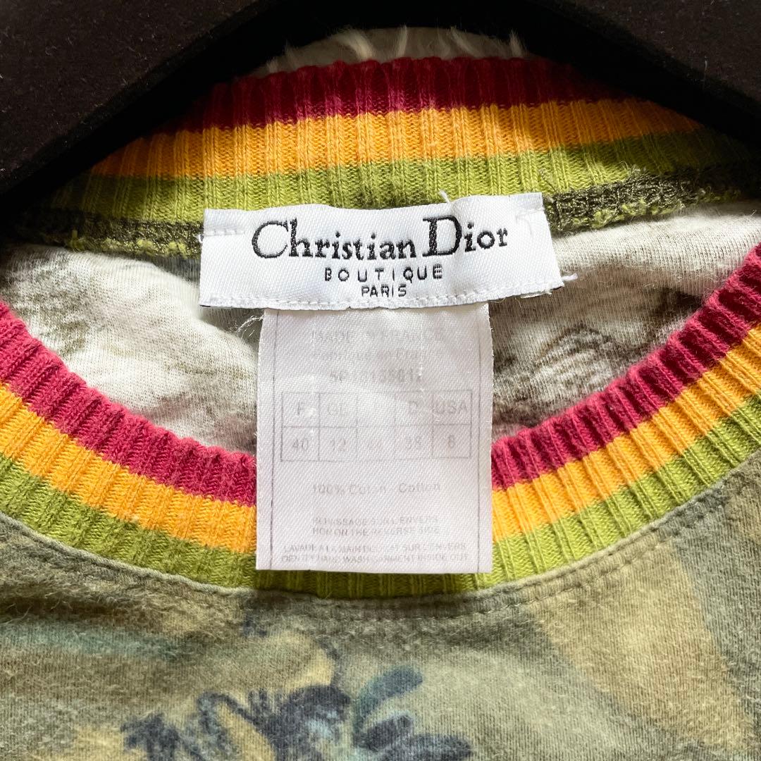 美品　ガリアーノ期　クリスチャンディオール　タンクトップ　カモフラ柄　S相当