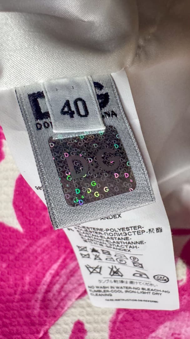 D&G フラワープリント タイトスカート 40