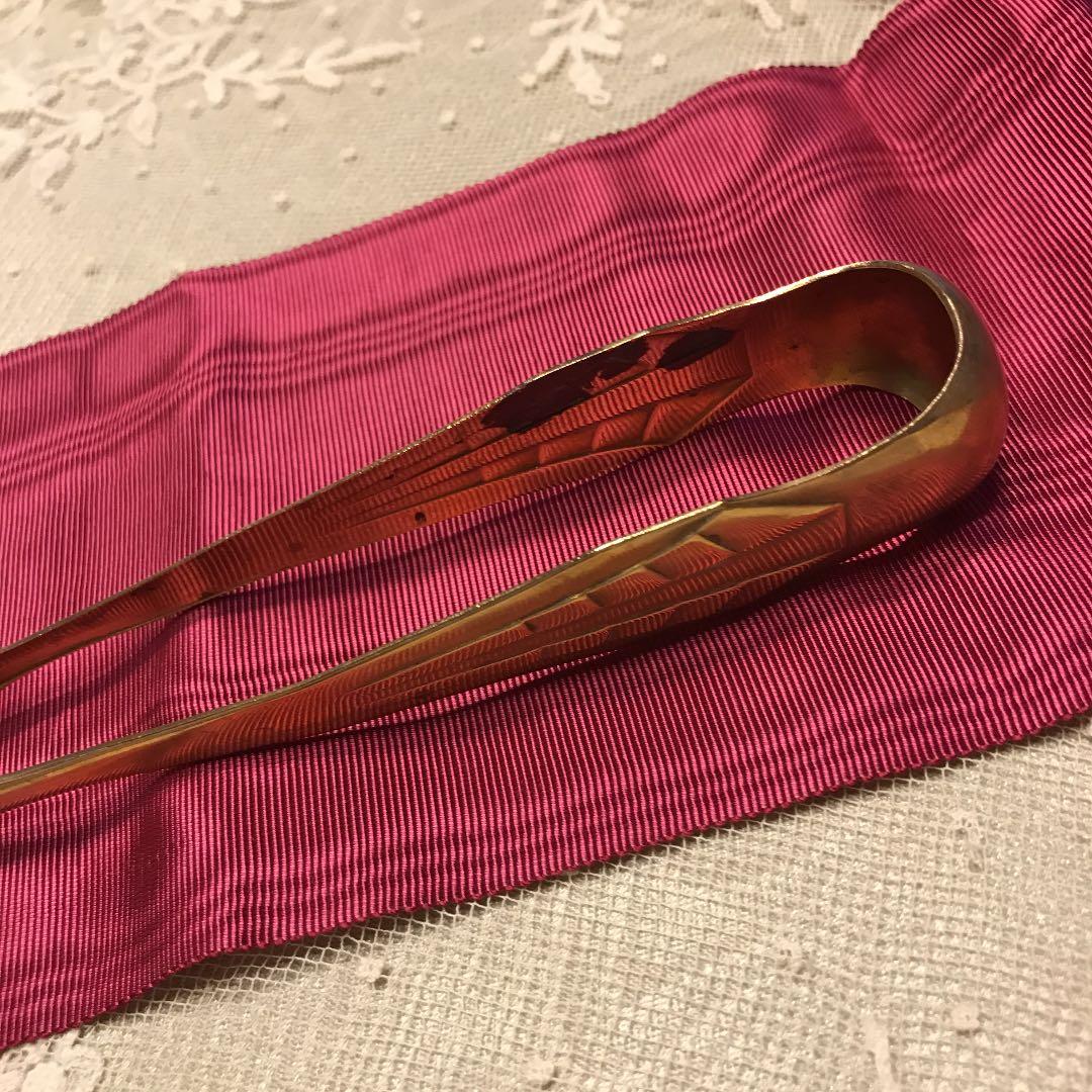 シュガートング 真鍮製 角砂糖掴み フランス19c末 値下げしました