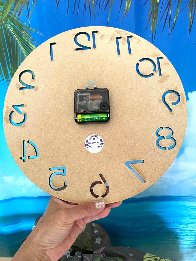 SALE！海レジンアート〜円型壁掛け時計 （アウトレット）