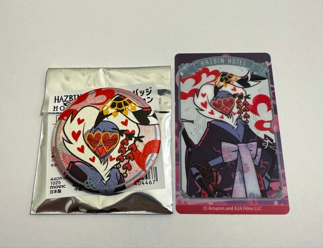 ハズビンホテル 和服 ヴァレンティノ 缶バッジ＆カード - メルカリ