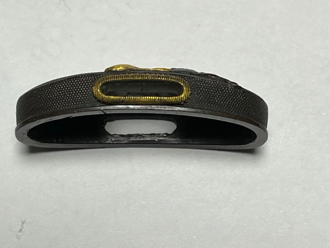 最終値下げ 金象嵌 縁頭 駿馬 刀装具 (刀剣 鐔 鍔 )