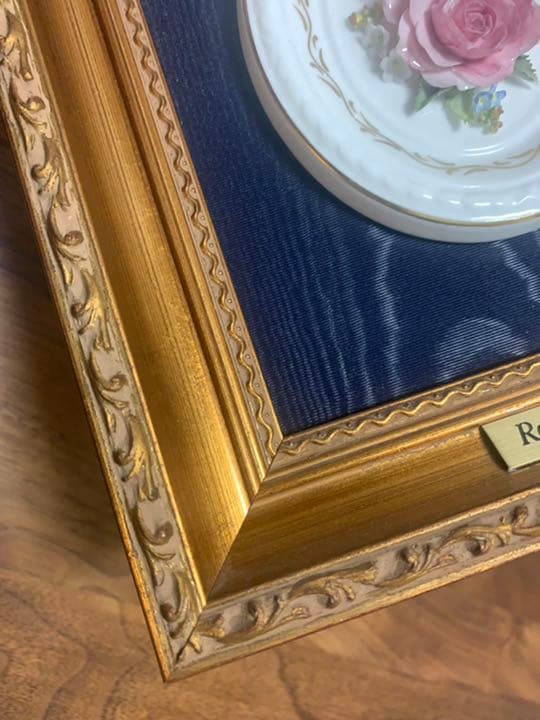 ロイヤルクラウンダービー 陶花額