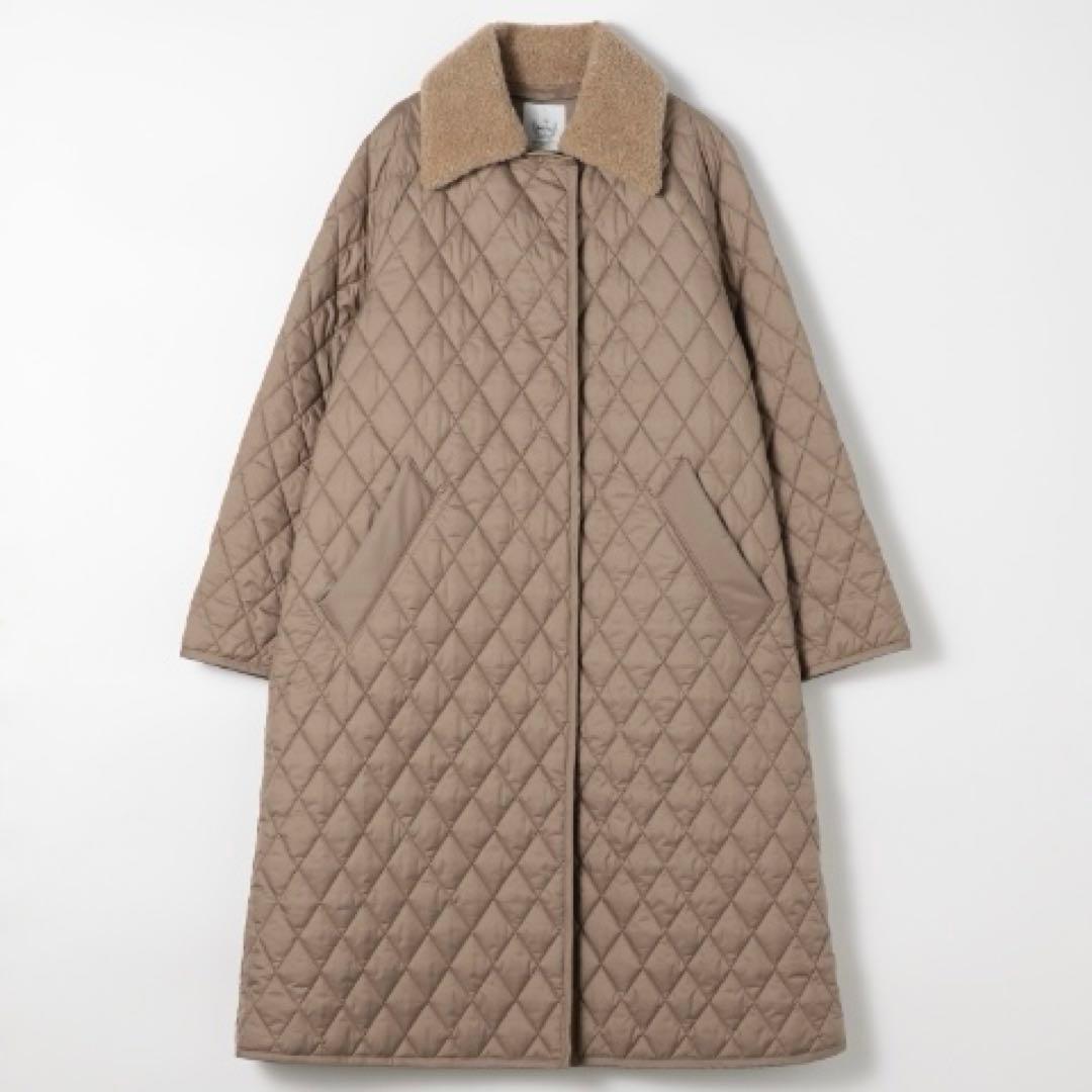 極美品 LOUNIE ルーニィ2way ボアカラーキルティングコート - メルカリ