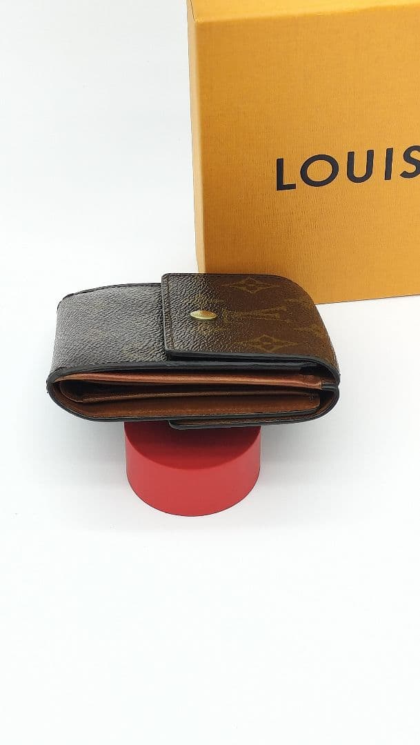 Louis Vuitton Wホック折財布 モノグラムブラウン