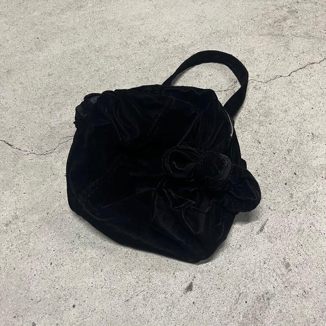 COMME des Garcons velours design bag 結