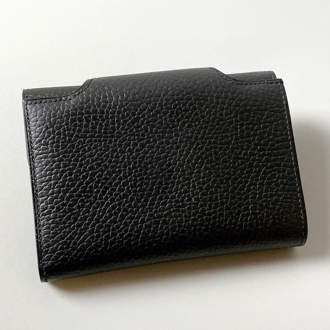 HERMES / イリアードコンパクト W刻印 二つ折り財布 ブラック