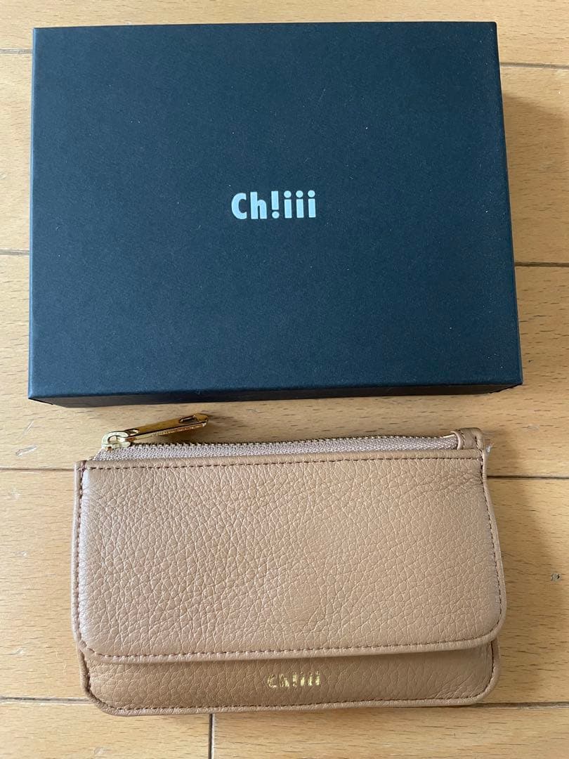 【美品】chiiiibag フラップ カードケース ベージュ