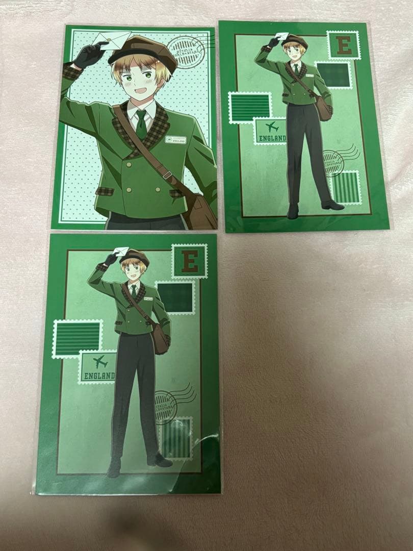 ヘタリア イギリス 郵便屋 缶バッジ ポストカード 12点セット