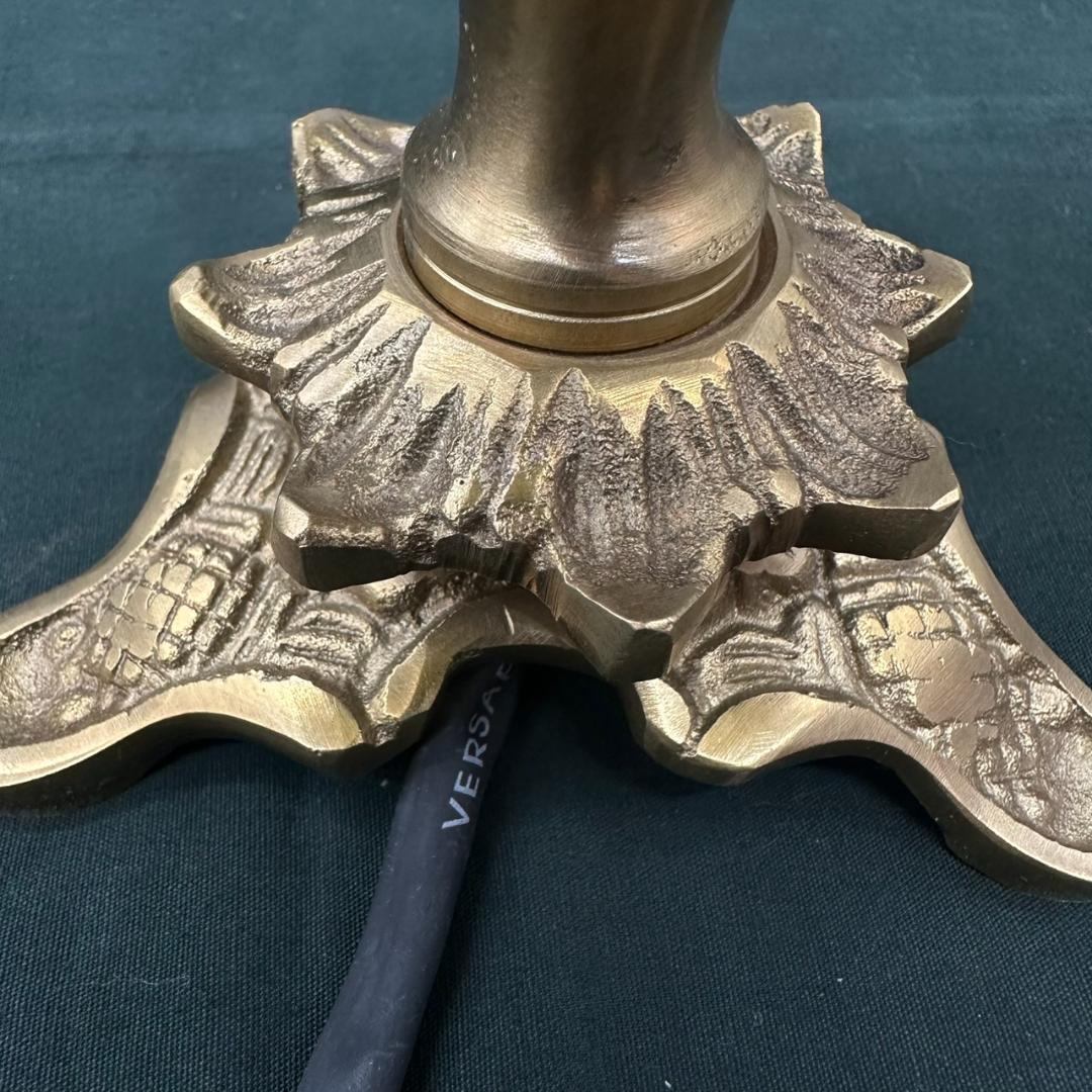 エミールガレ 真鍮台座 ランプ 1灯照明 カメオ彫り 被せガラス 高さ