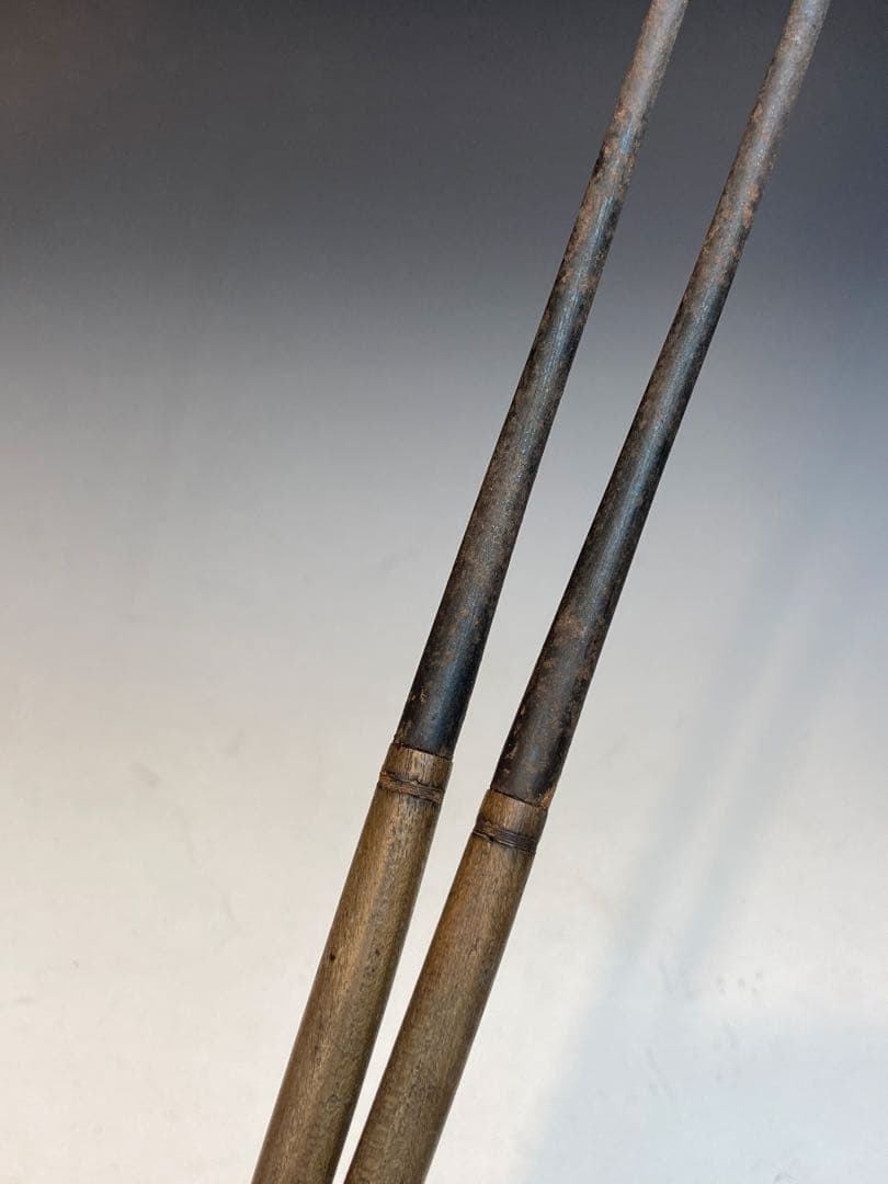 即中斎書付箱 釜師 吉羽與兵衛与兵衛 作 真鍮椎形火箸 茶道具 - メルカリ