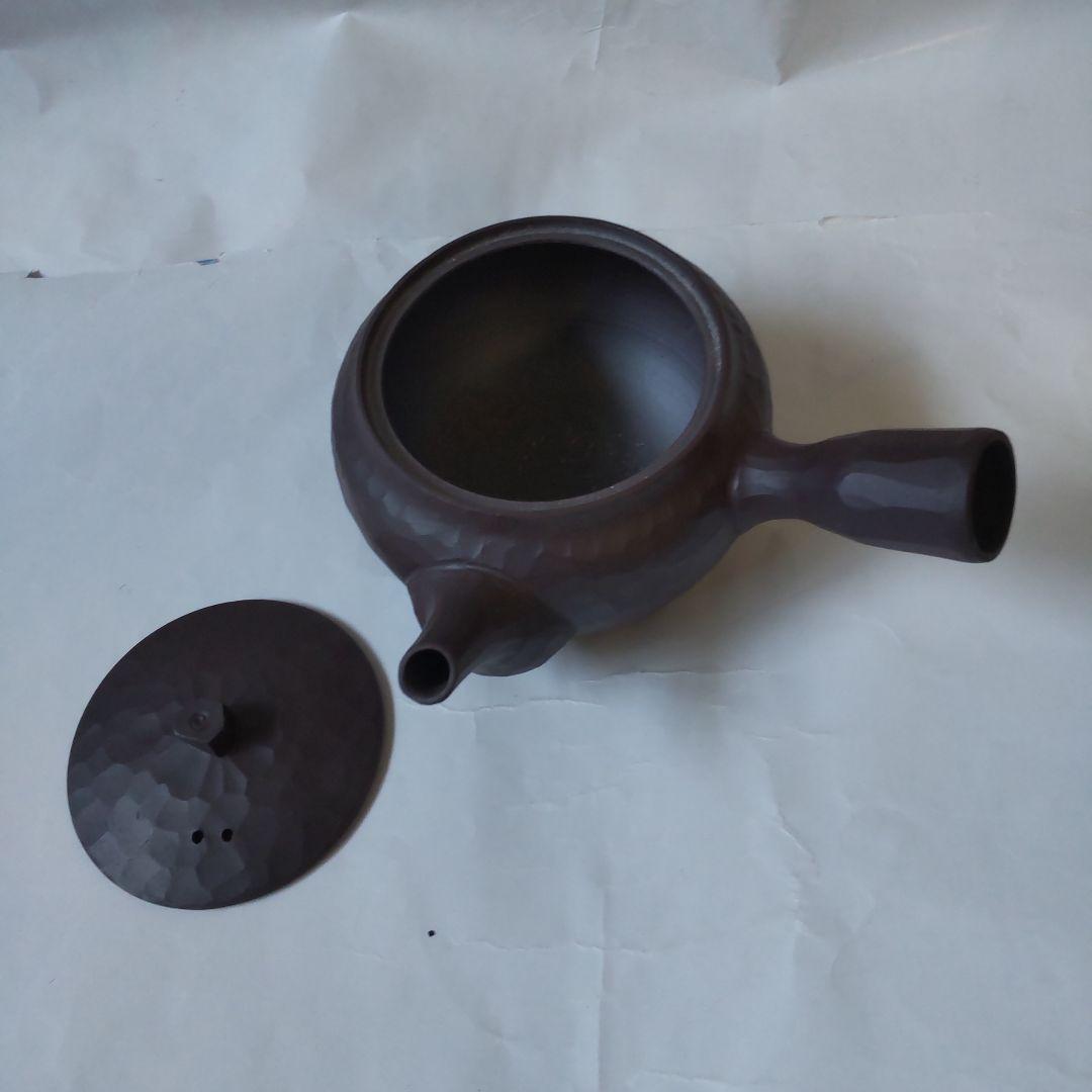 万古焼手造り急須 極細ダイヤモンドカット仕様 石州 作 横手急須 茶注 土瓶