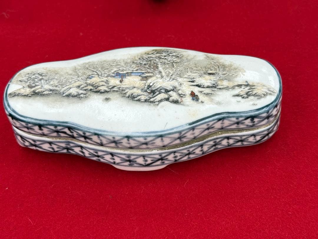 中国 粉彩香合 光緒年製銘 送料込み250501