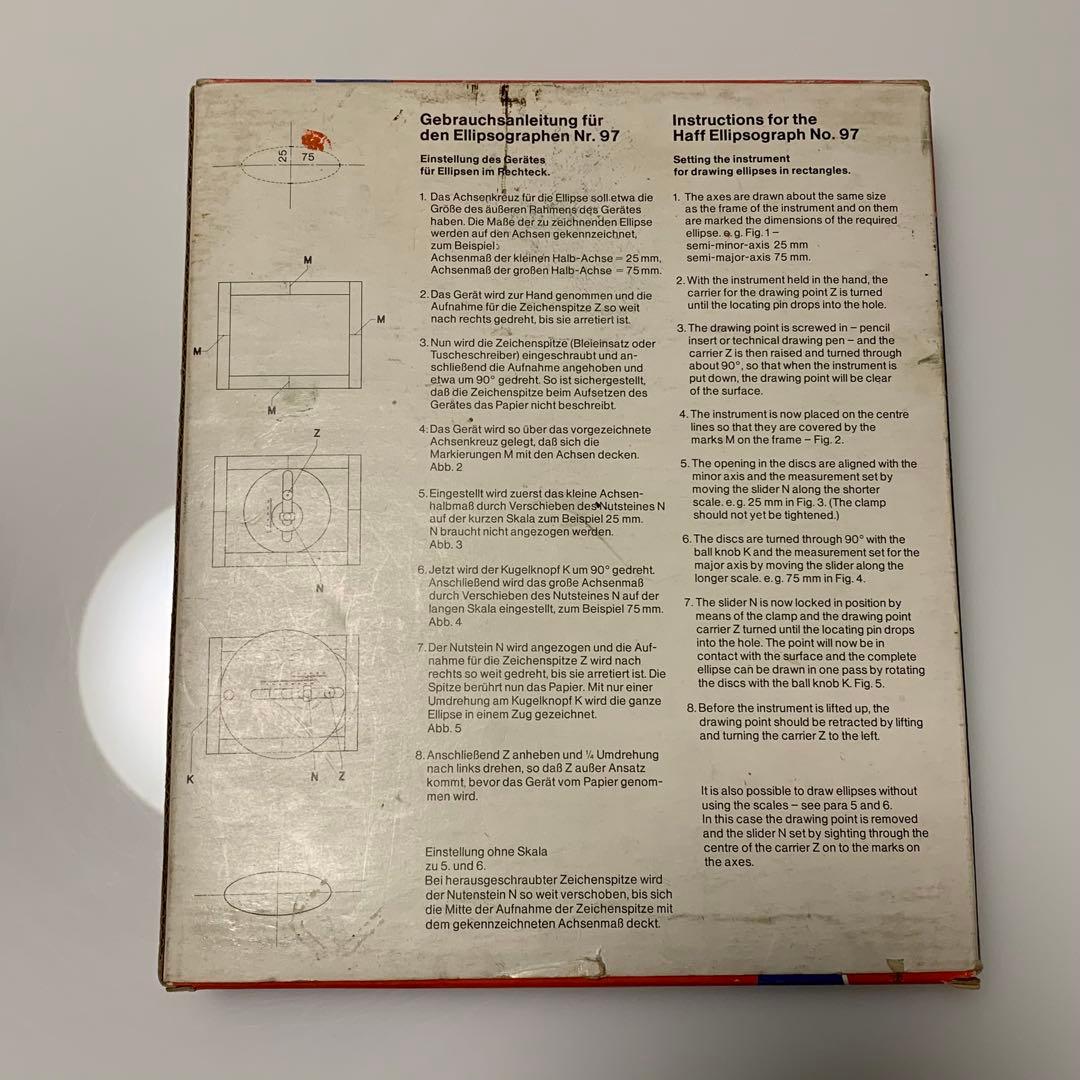 エリプソグラフ ハフ ビンテージ 製図用品 楕円コンパス HAFF 西ドイツ
