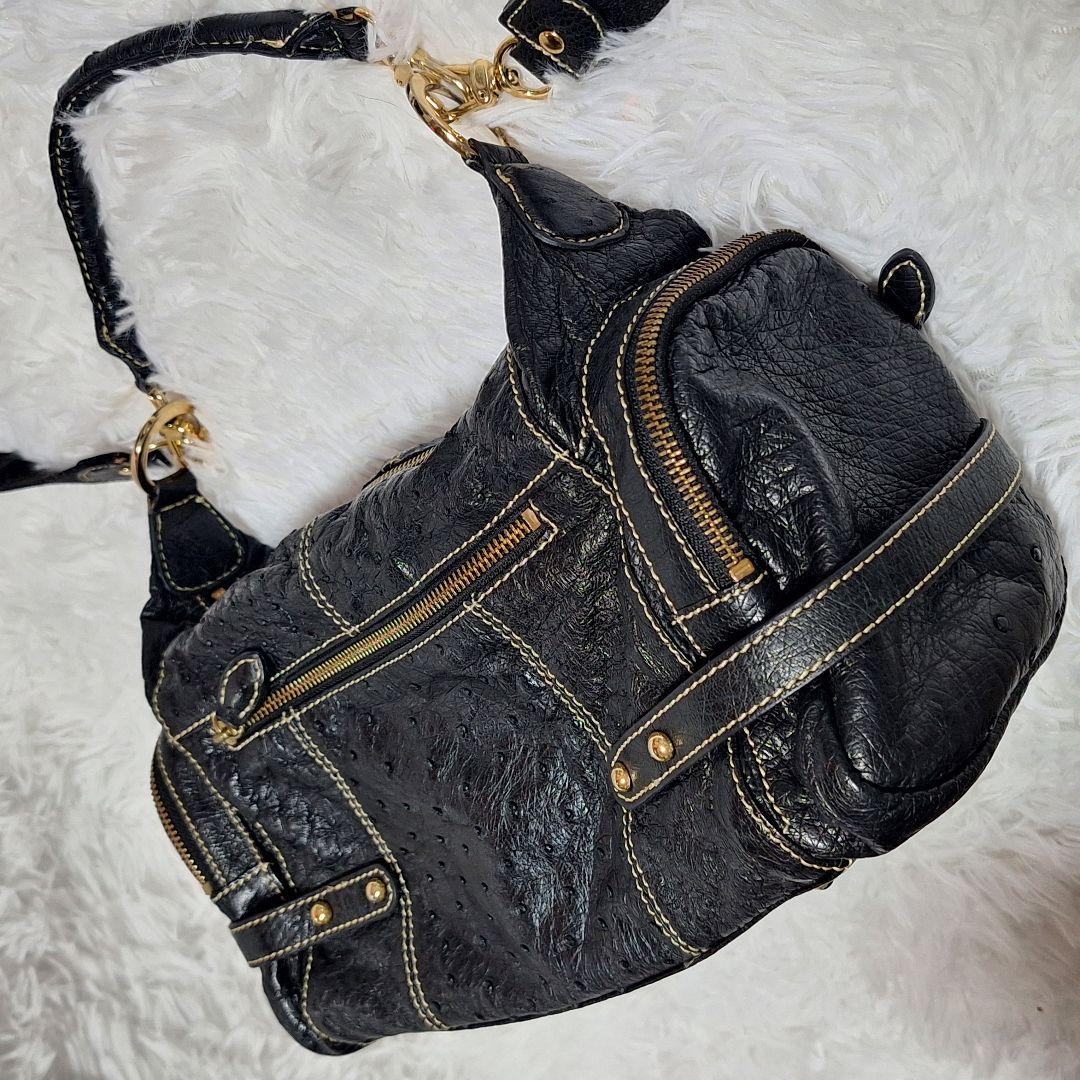 y2k grunge coquette 2way ショルダー バック ブラック