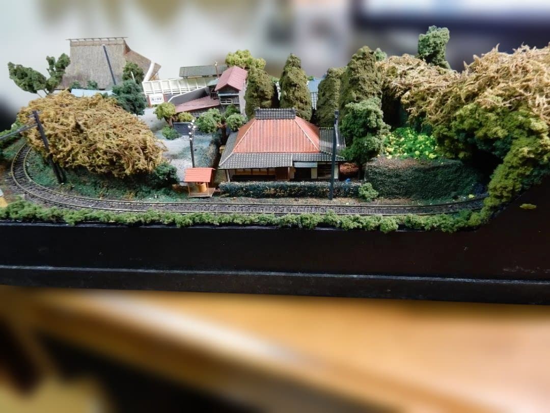 Nゲージジオラマ　海岸の田舎町風景