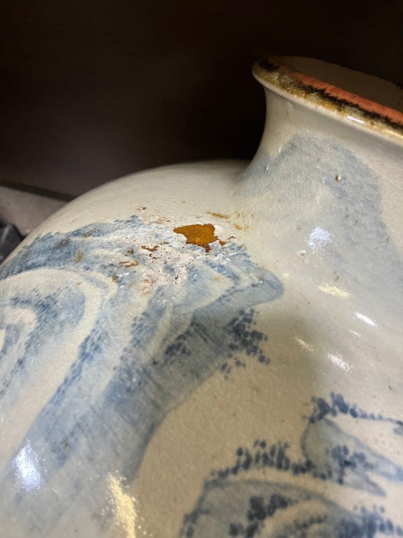 犬山呉須赤絵鳳凰図茶碗近藤秀胤？印有江戸〜明治期