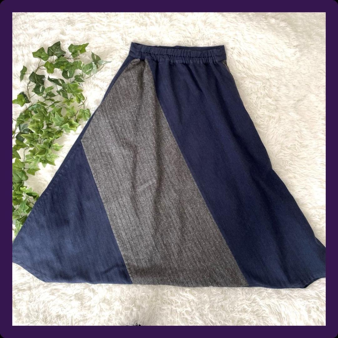 ★送料無料★✨SOU・SOU　岡田縫工所 デニム風 ヒッコリー サルエルパンツ