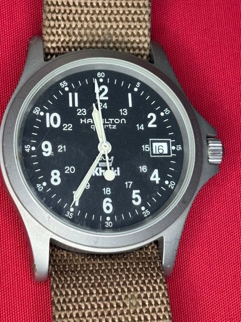【電池交換済み・動作品】Hamilton Khaki クォーツ腕時計