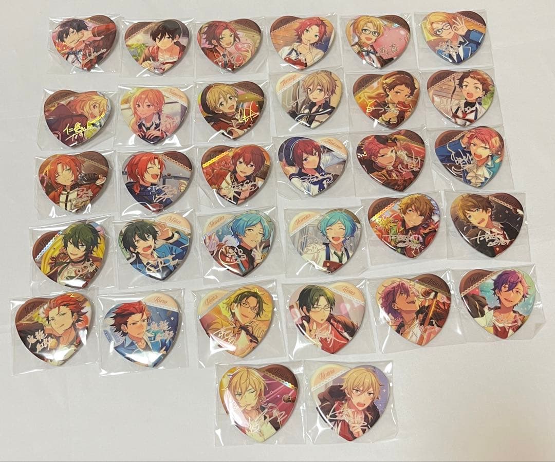 あんスタ 情人節 甜心 バレンタイン ハート缶バッジ 32種 BOX - メルカリ
