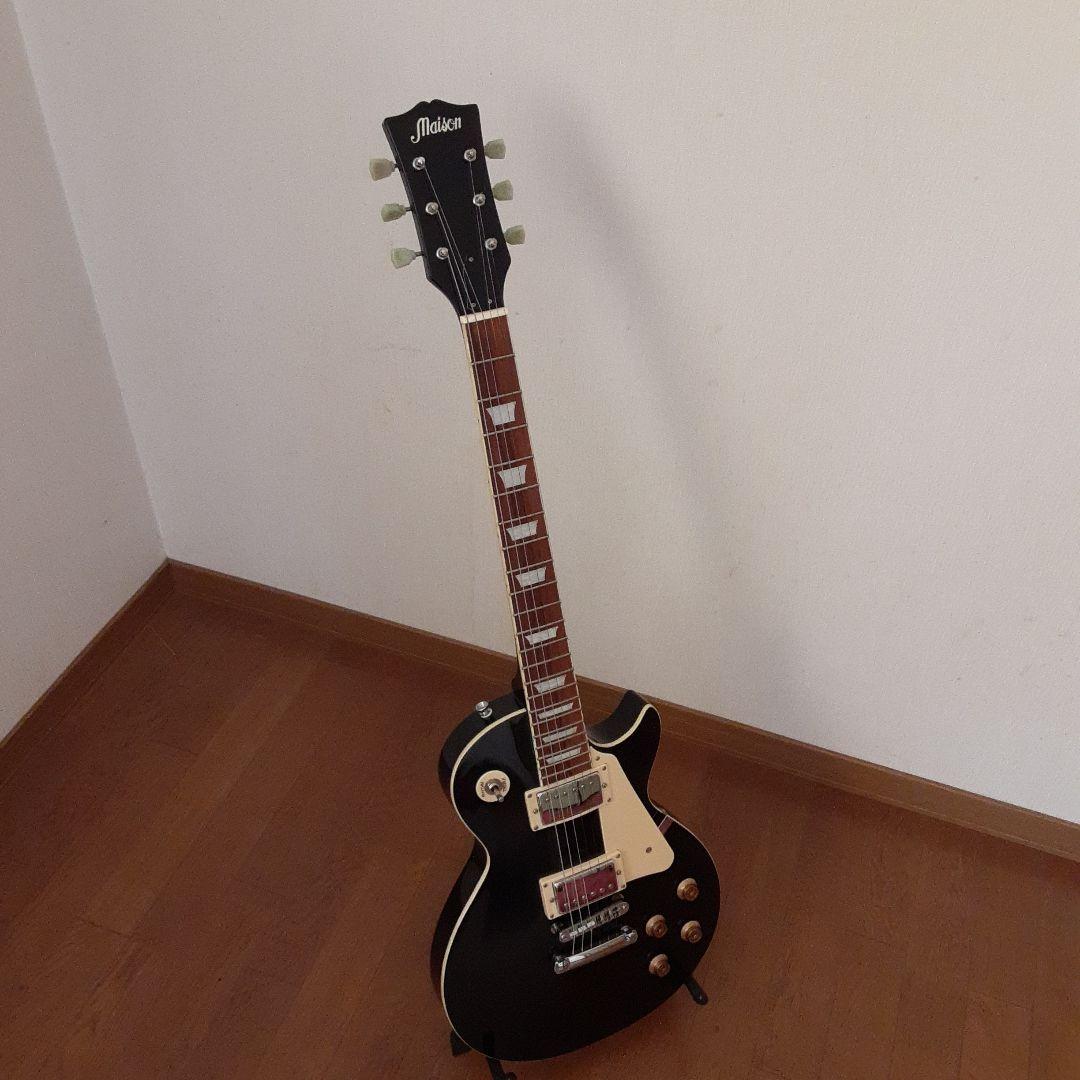 美品　Maison ブラック エレキギター レスポールタイプ Amazon | Maison メイソン エレキギター レスポールタイプ LP-20F/BK