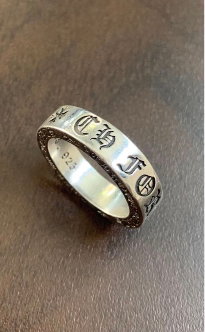 スペーサーリング925シルバーリング彫刻入　6mm