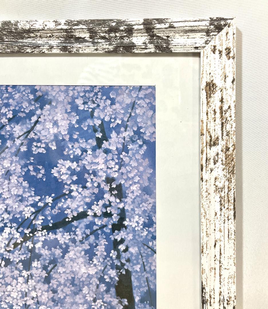 新品】東山魁夷 『宵桜』複製画 ポスター額付 アクリル仕様 日本画 風景