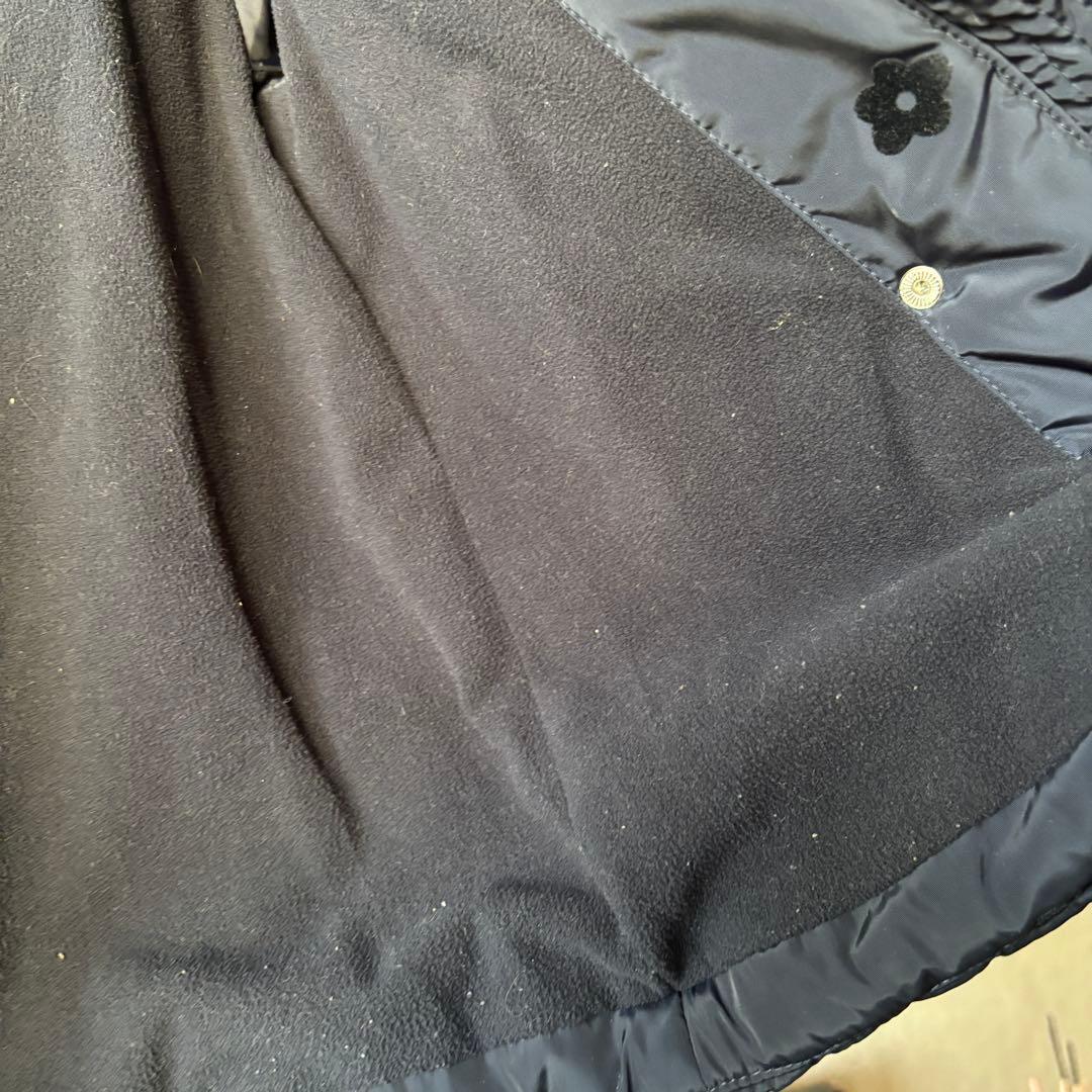 jacadi ネイビー 花柄ダウンコート 88cm