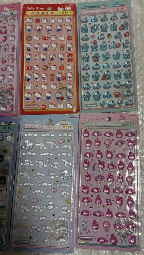 ボンボンドロップミニシール　8種　コンプリート　サンリオ　正規品　サンスター文具