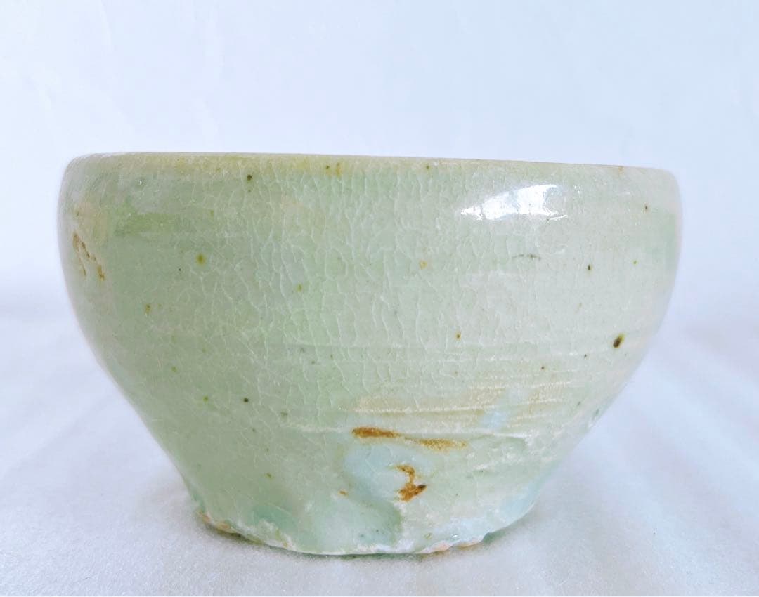 李朝　堅手　白磁　盃　酒器　ぐい呑　時代　本物保証